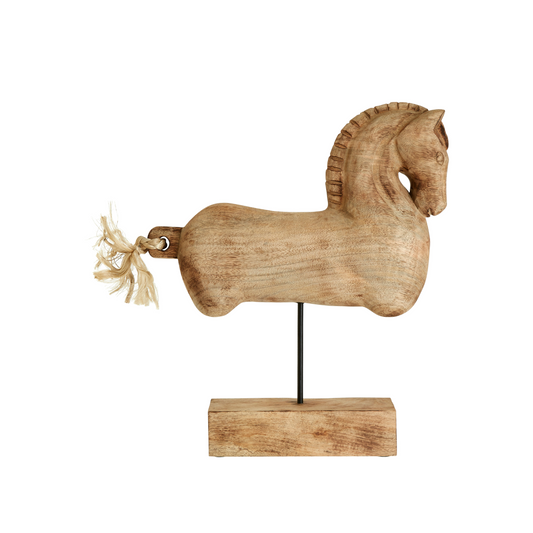 Badminton Mango Wood Horse Sculpture 50cmH