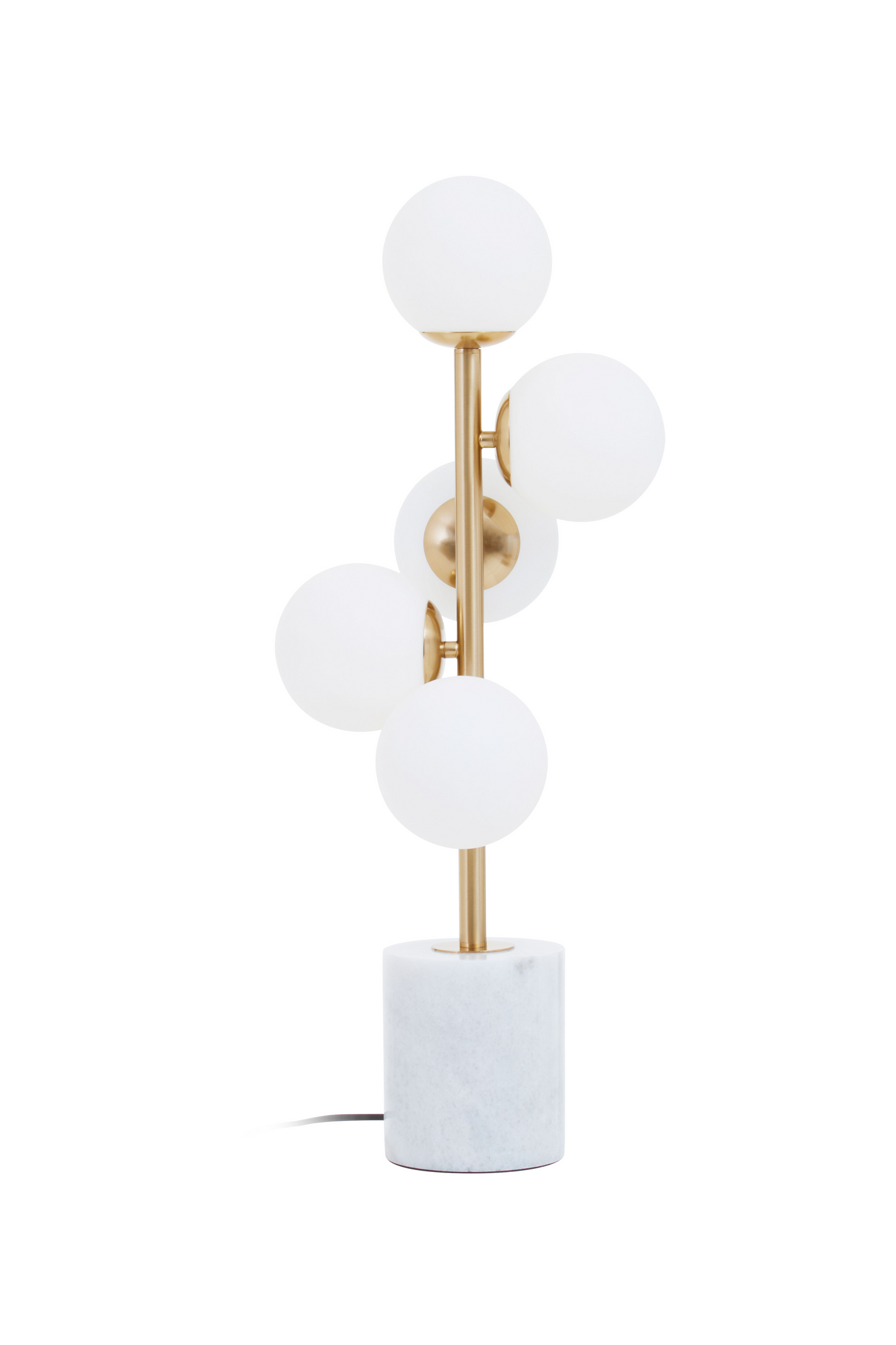 Sudeley Brass and Marble Five Bulb Table Lamp