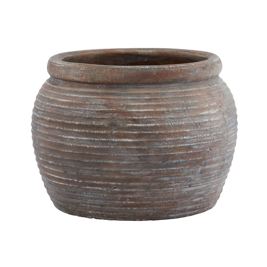 Siena Brown Rimmed Plant Pot - Kristia Rose Collections