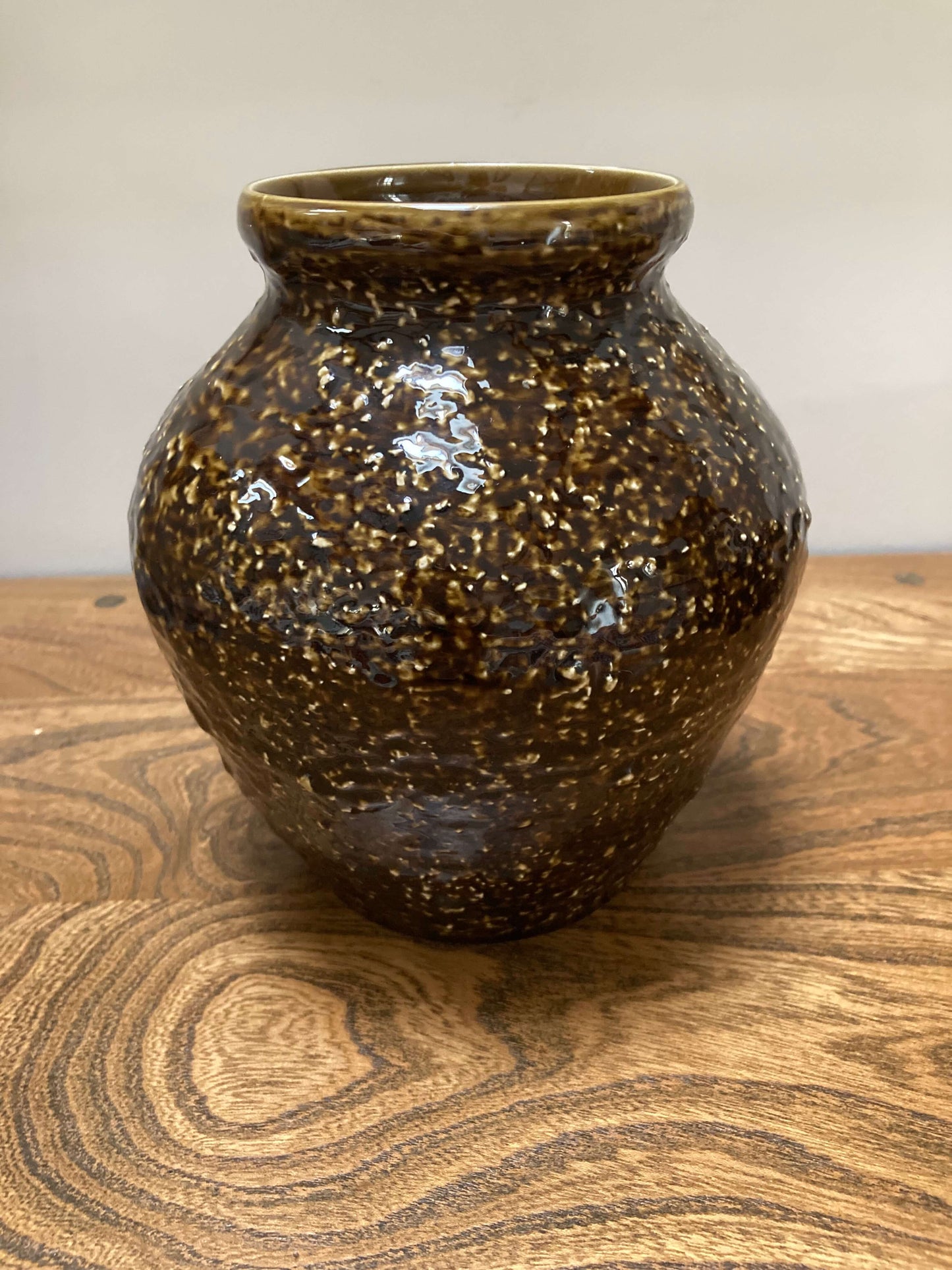 Vintage Sylvac Dark Olive Green Textured Vase - No 4859