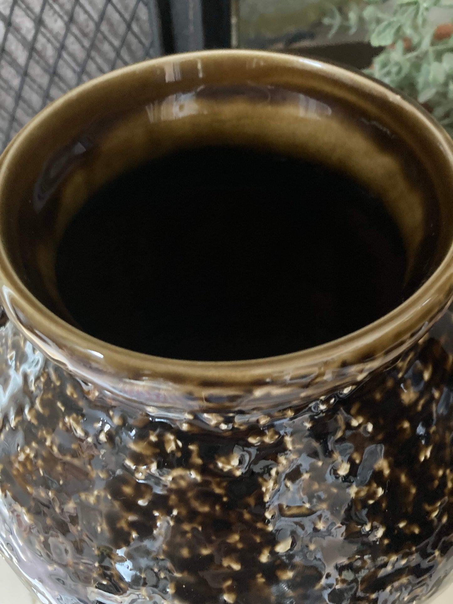 Vintage Sylvac Dark Olive Green Textured Vase - No 4859