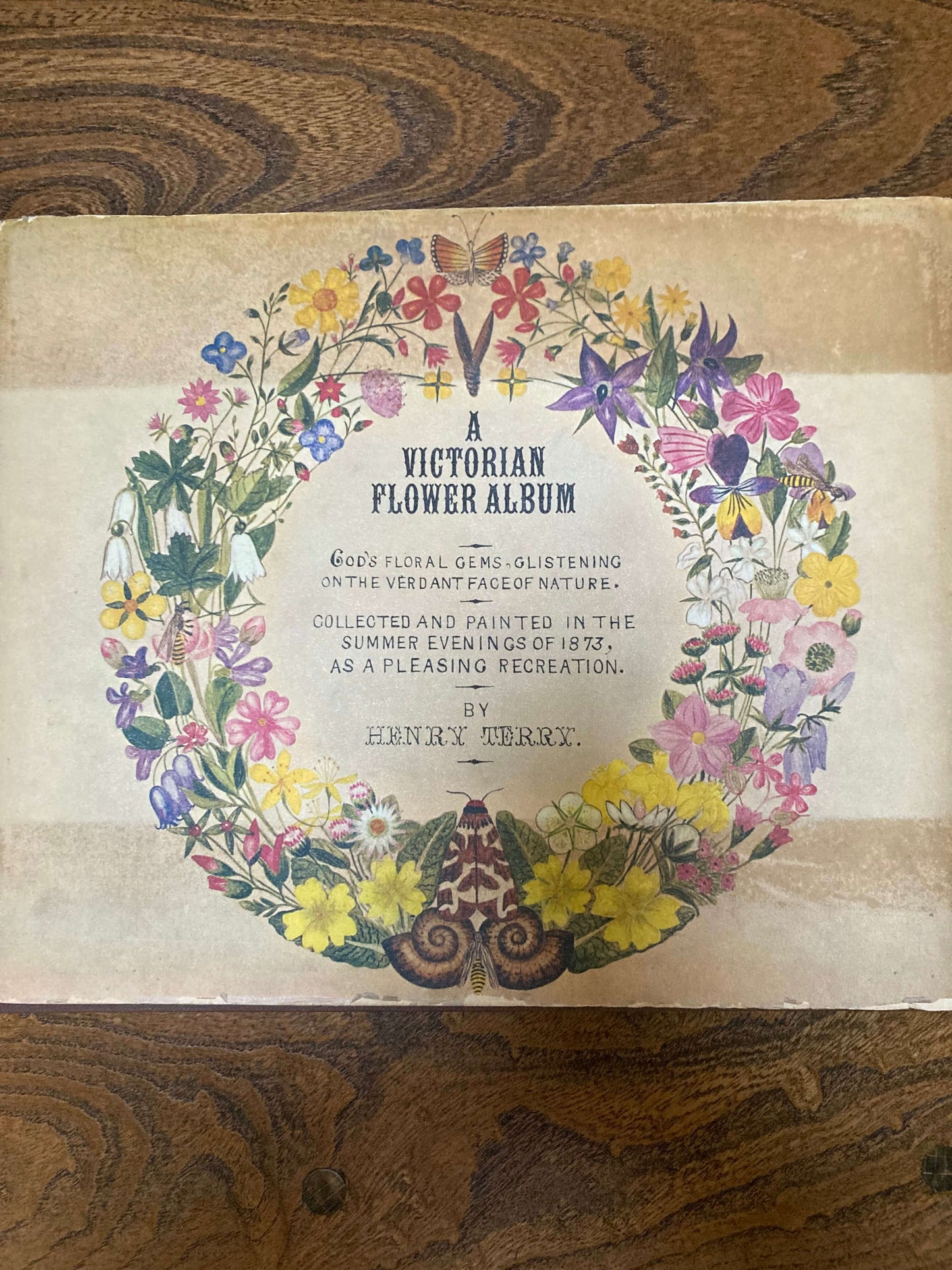 Vintage Coffee Table Styling Book - A Victorian Flower Album, by Henry Terry