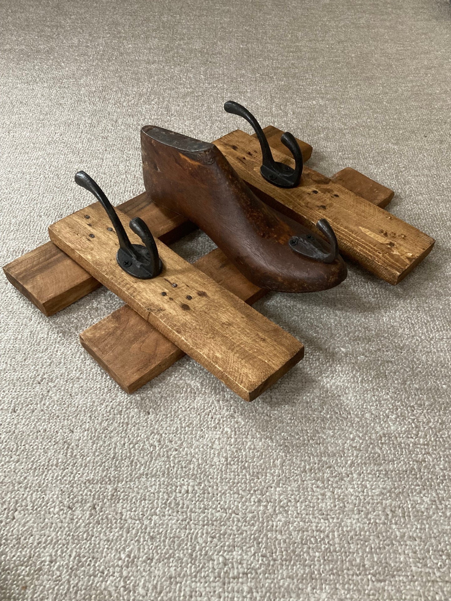 Antique Shoe Mould Coat Rack/Hook
