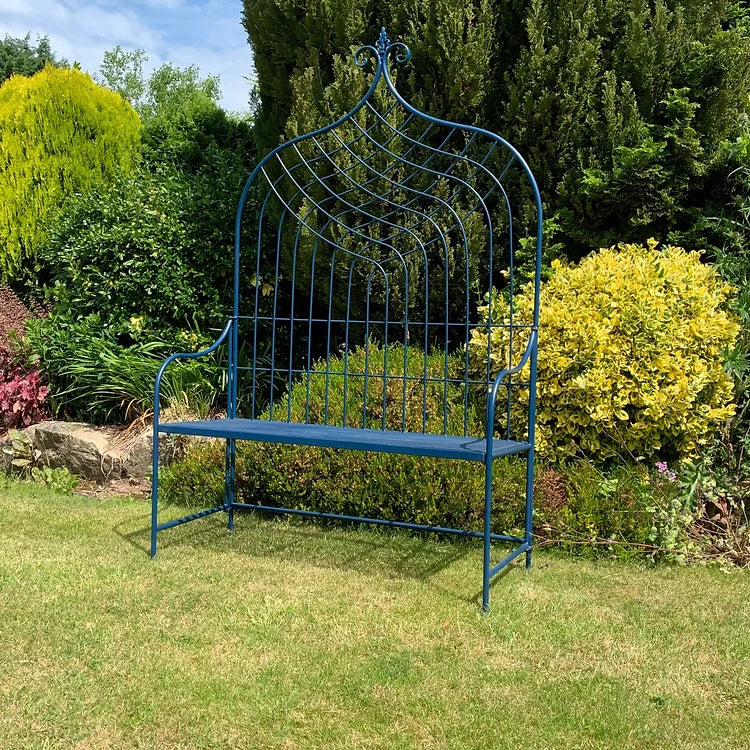 Stunning Blue Statement Garden Bench - Kristia Rose Collections