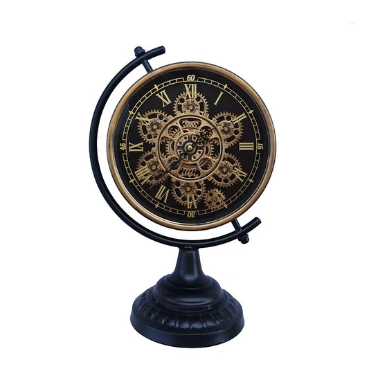 Large Globe Table Clock 43cm H - Kristia Rose Collections