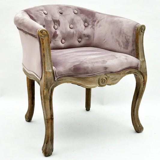 Pink Velvet Fabric Louis Chair ( 2 other colours available ) - Kristia Rose Collections