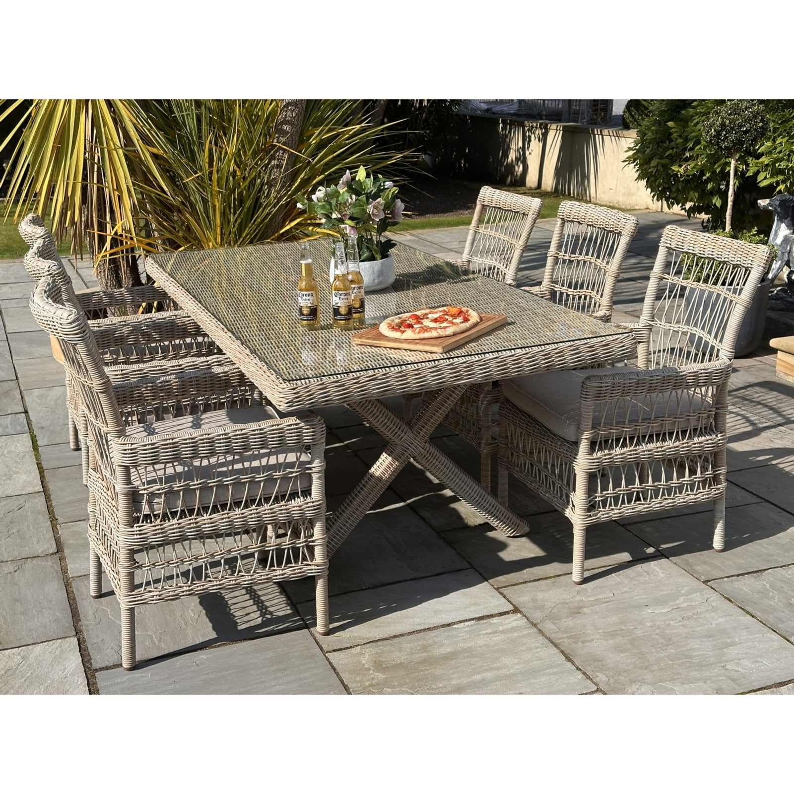 Luxury Rattan 6 Seater Dining Set